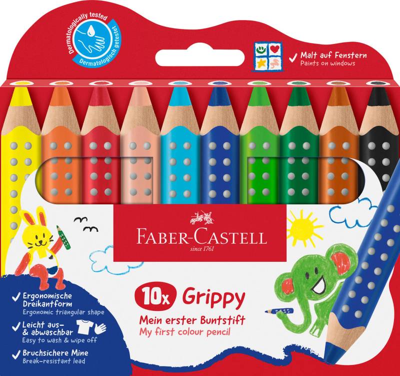Faber-Castell - FABER-CASTELL Buntstift Grippy 10er Set Faber-Castell - FABER-CASTELL Buntstift Grippy 10er Set