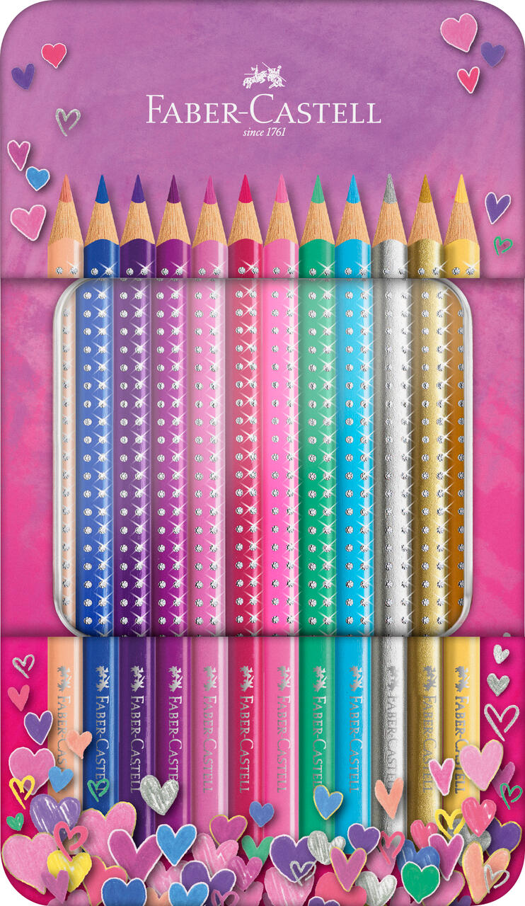 Faber-Castell - FABER-CASTELL Buntstifte Sparkle 12er Metalletui