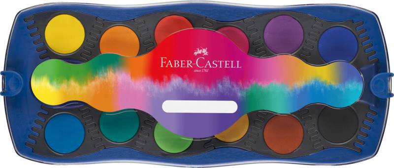 Faber-Castell - FABER-CASTELL Connector Farbkasten 24 Farben blau Faber-Castell - FABER-CASTELL Connector Farbkasten 24 Farben blau