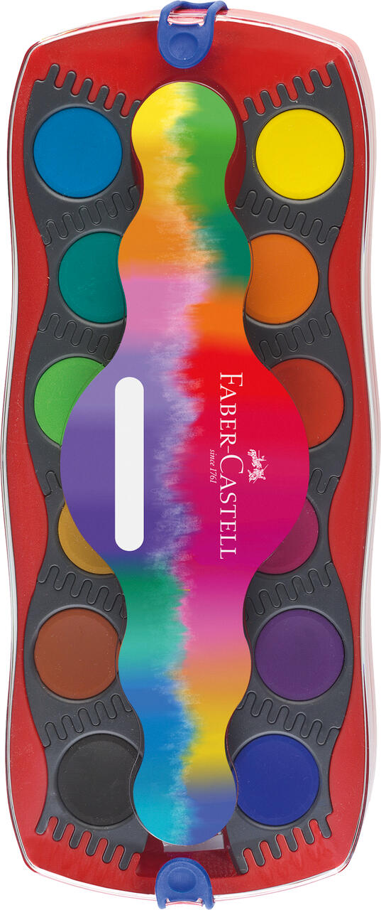 Faber-Castell - FABER-CASTELL Connector Farbkasten 24 Farben rot