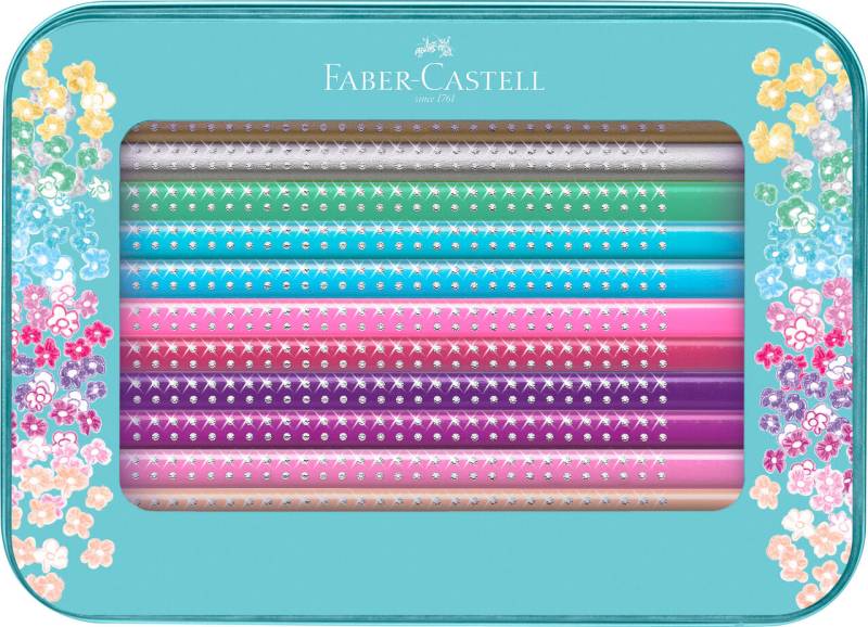 Faber-Castell - FABER-CASTELL Geschenkset sparkle Buntstifte Metalletui türkis 21-tlg. Faber-Castell - FABER-CASTELL Geschenkset sparkle Buntstifte Metalletui türkis 21-tlg.