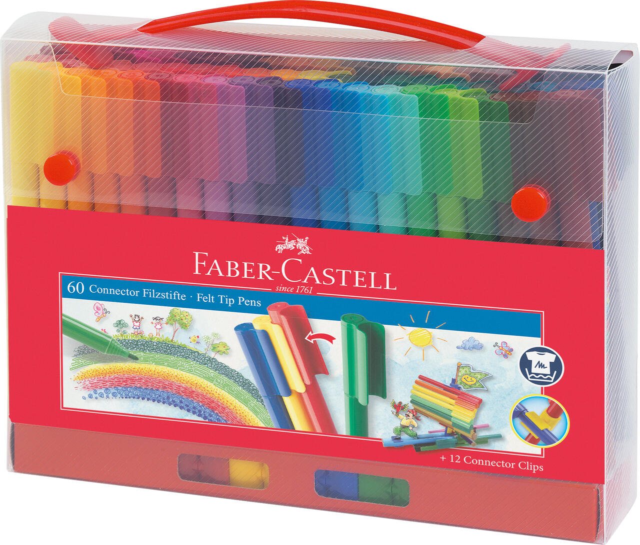 Faber-Castell - FABER-CASTELL Koffer CONNECTOR Filzstifte 60-teilig