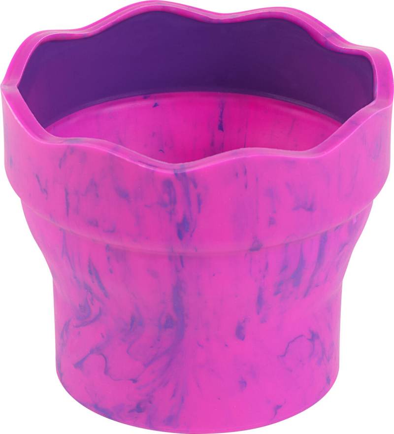 Faber-Castell - FABER-CASTELL Wasserbecher CLIC&GO Pink marble Faber-Castell - FABER-CASTELL Wasserbecher CLIC&GO Pink marble