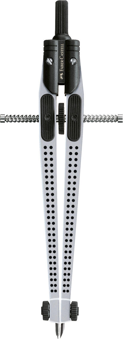 Faber-Castell - FABER-CASTELL Zirkel Schnellverstellzirkel GRIP silber