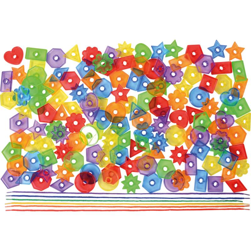 Fädelknöpfe transparent 144 Stück mit 6 Schnüren Fädelknöpfe transparent 144 Stück mit 6 Schnüren