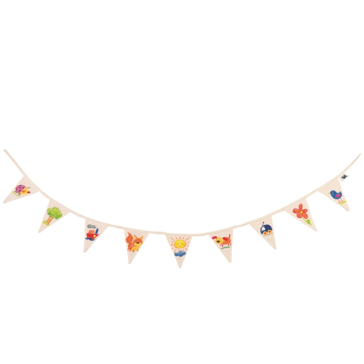 Fähnchen-Girlande - zum Anmalen
