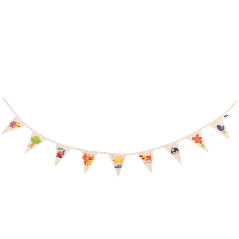 Fähnchen-Girlande - zum Anmalen