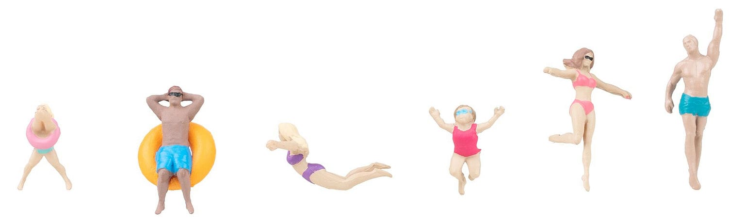 Faller Badende H0 1:87 Modelleisenbahn Baden und Schwimmen