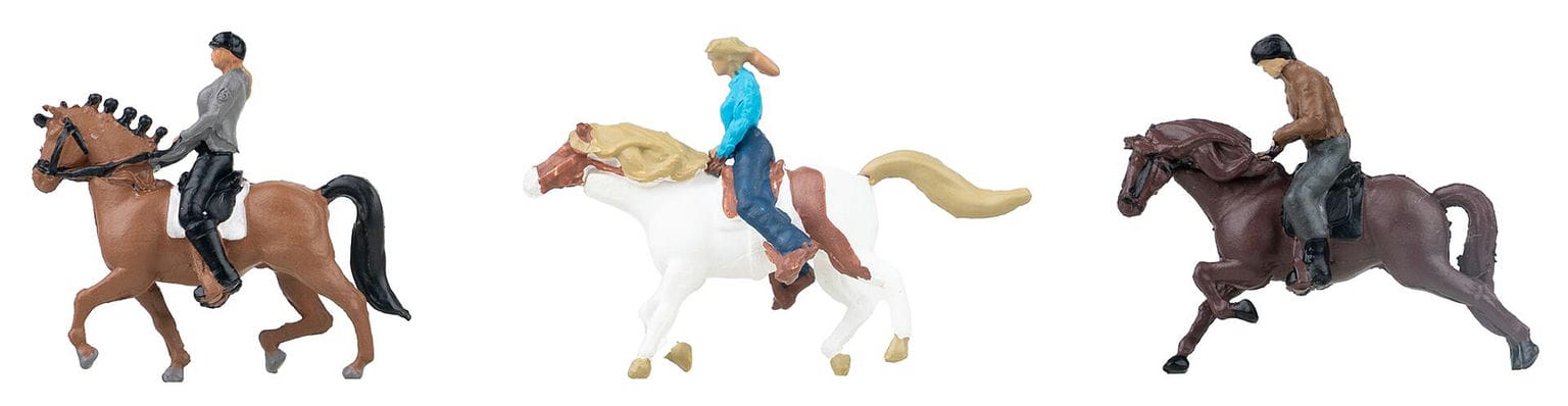 Faller Ross und Reiter H0 1:87 Modelleisenbahn Pferde Reiterhof