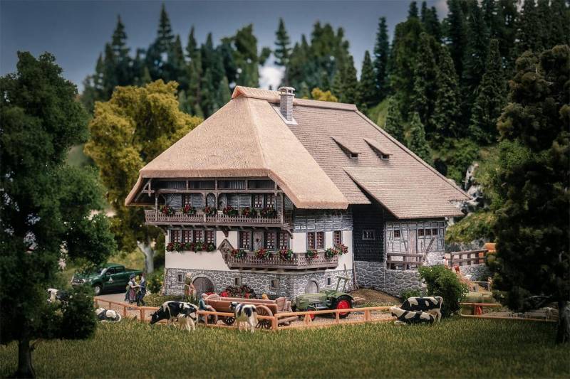 Faller Schwarzwaldhof mit 2 Figuren Jubiläumsmodell H0 1:87 Modelleisenbahn Faller Schwarzwaldhof mit 2 Figuren Jubiläumsmodell H0 1:87 Modelleisenbahn