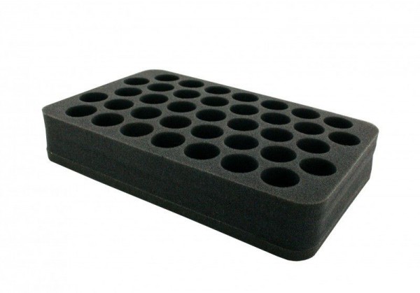 Feldherr Half-Size Schaumstoff 35 mm (37 runde Fächer) |Neu Schaumstoffeinlage