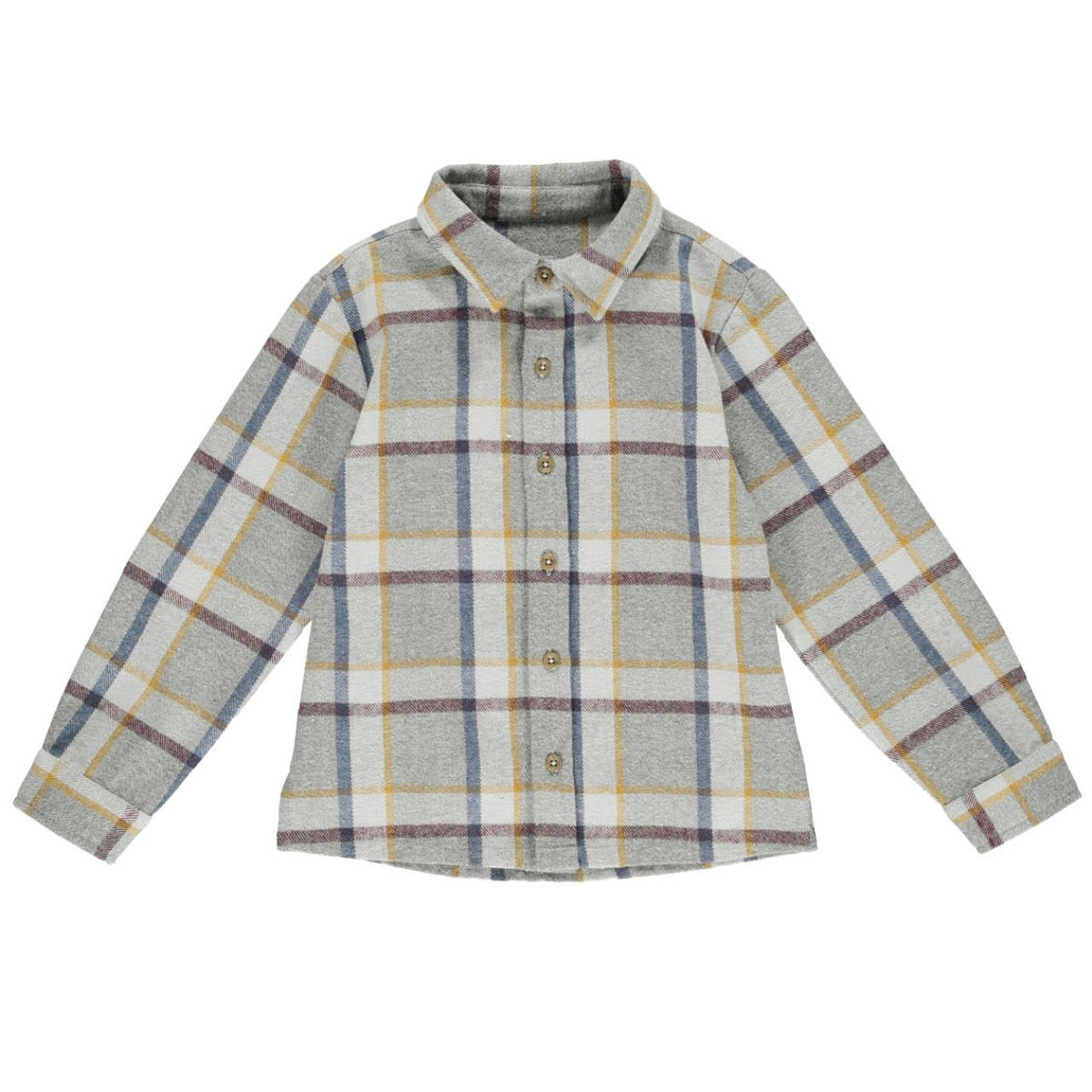 Festes kariertes Twill Hemd langarm 110