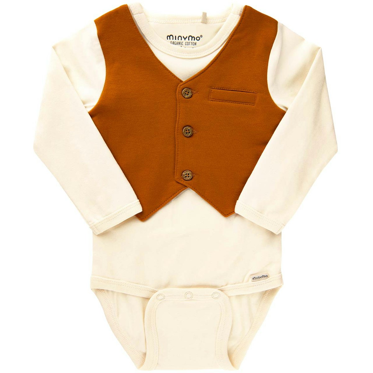 Festlicher Langarmbody Weste rost 92