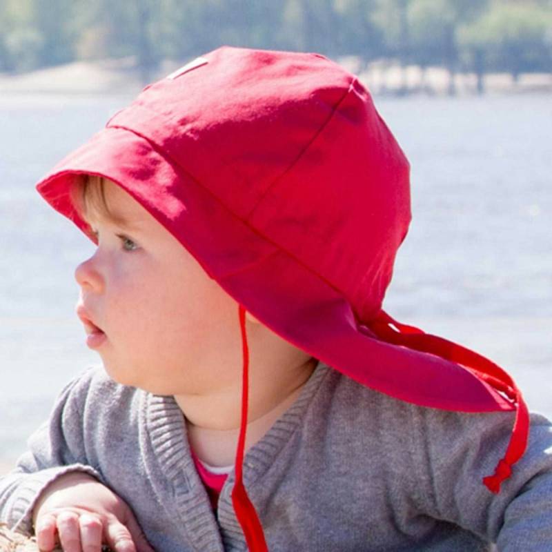 Feuerwehr Sonnenhut verstellbar mit Band UV-80 rot 54