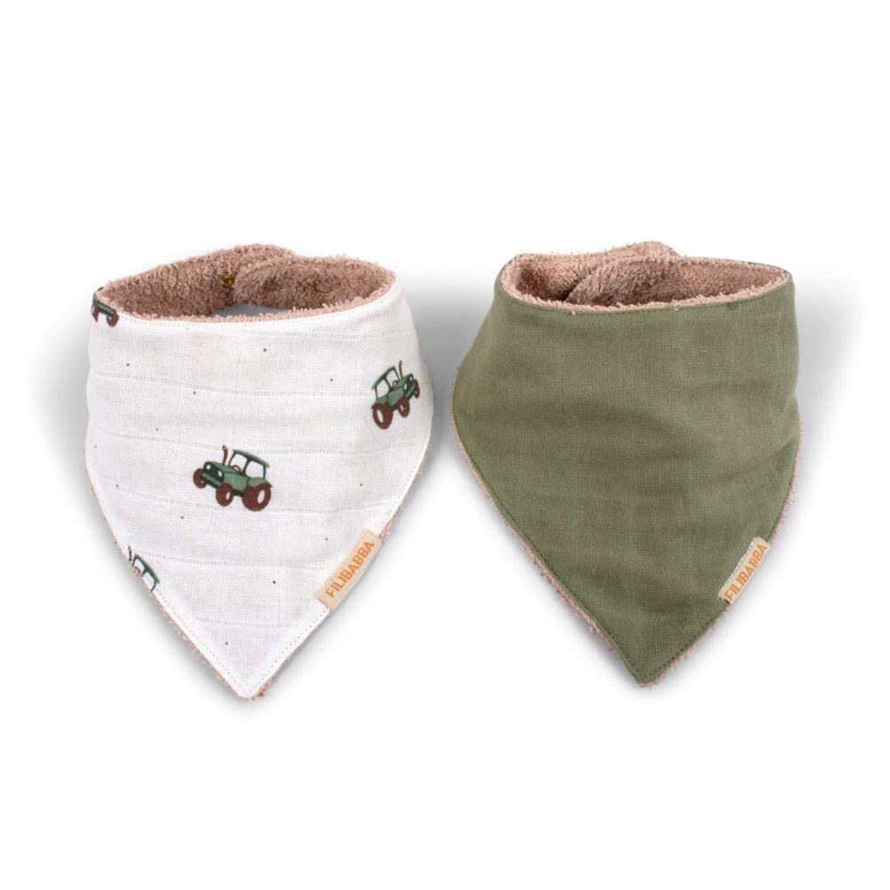 Filibabba - Lätzchen Bandana bib 2-pack - Tractor
