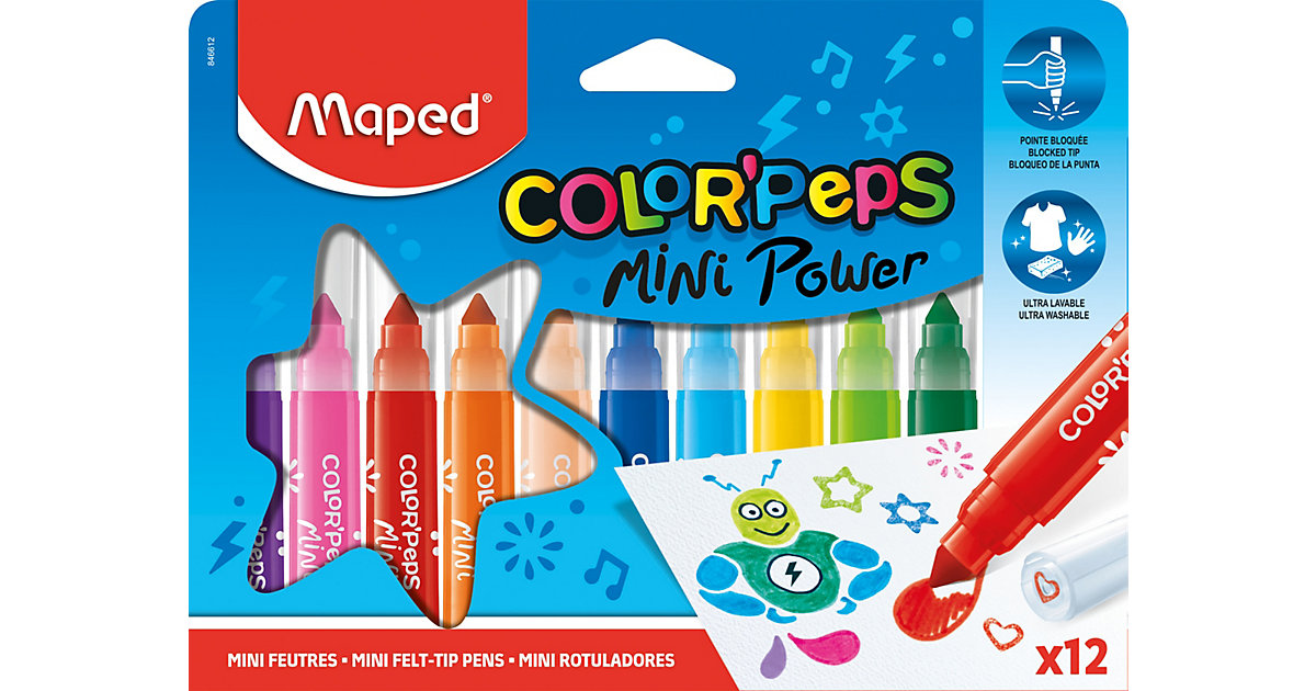 Filzstifte Color' Peps MINI POWER, 12 Farben, ab 1 Jahr bunt Filzstifte Color' Peps MINI POWER, 12 Farben, ab 1 Jahr bunt von Maped