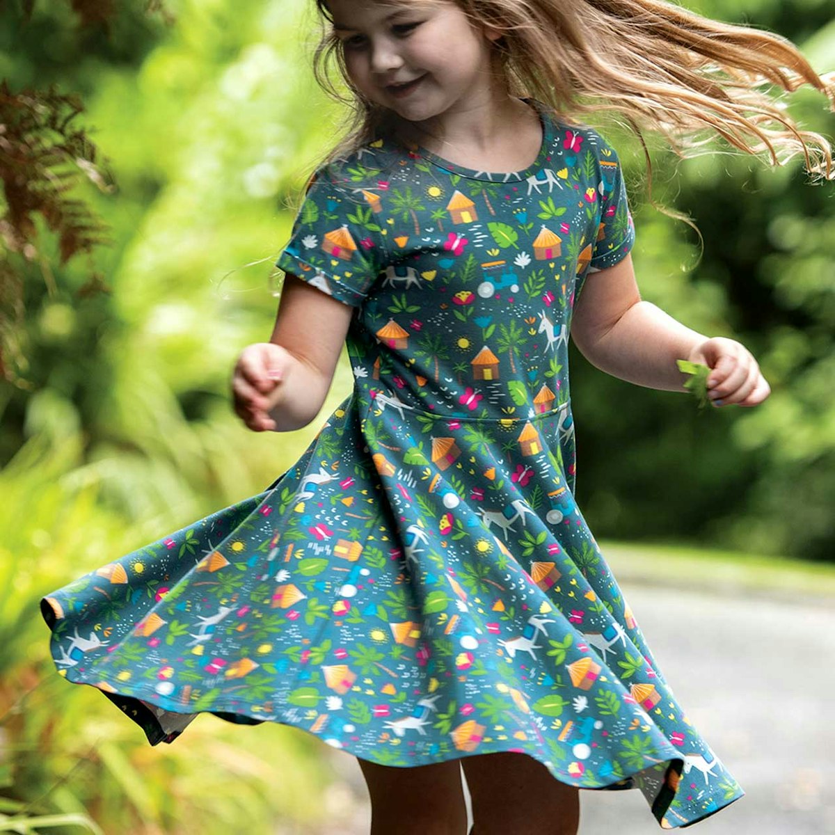 Flatter Sommerkleid Farm indigo 62/68