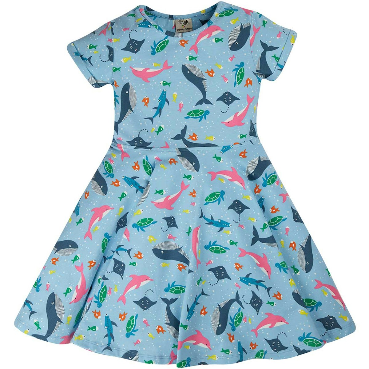 Flatter Sommerkleid Wale in hellblau 62/68