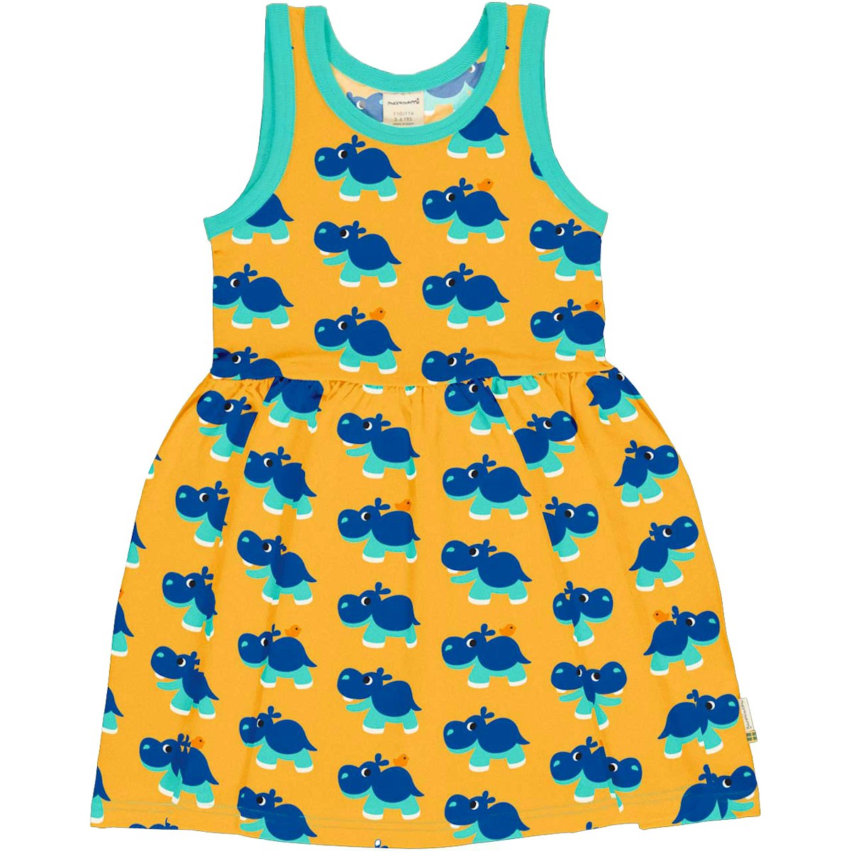 Flatterkleid Nilpferd in gelb 74/80