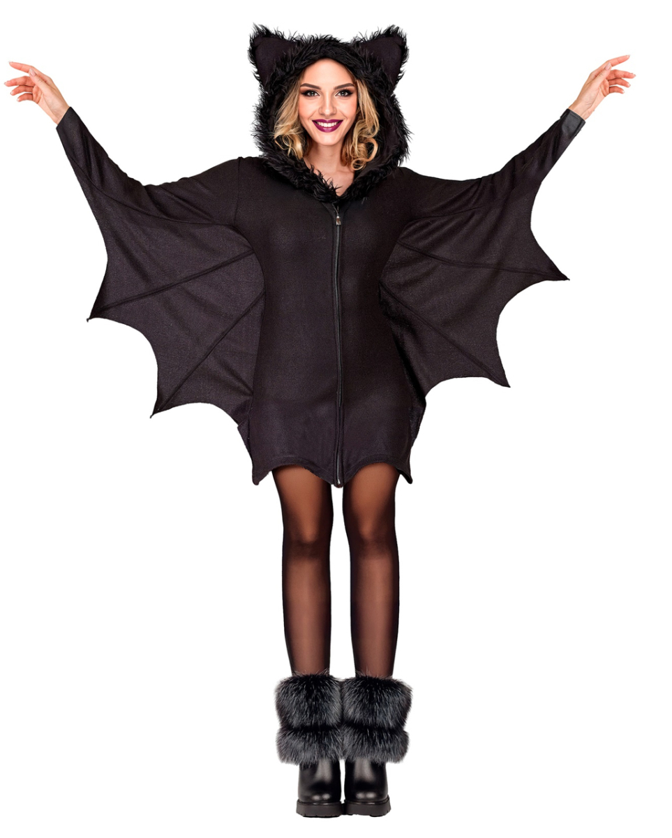 Fledermaus Kapuzenkleid M
