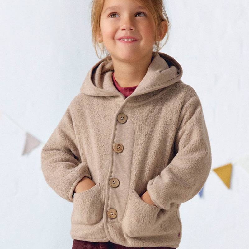 Fleece-Jacke beige melange 86/92 Fleece-Jacke beige melange 86/92
