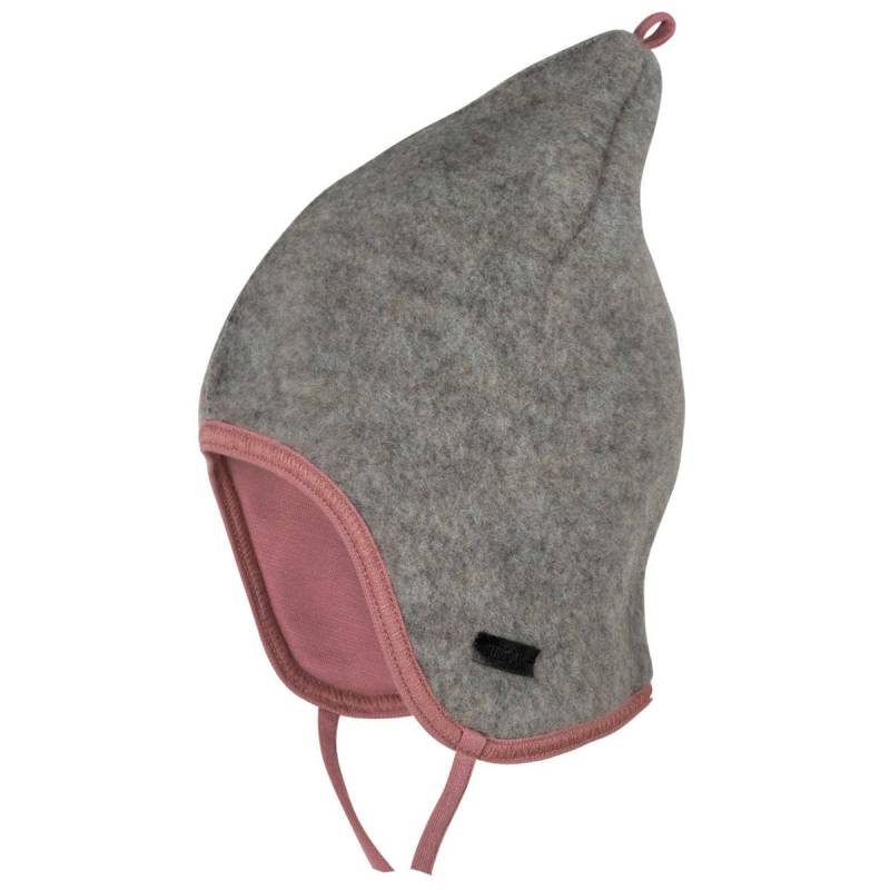 Fleece Mütze doppellagig grau-mauve 43