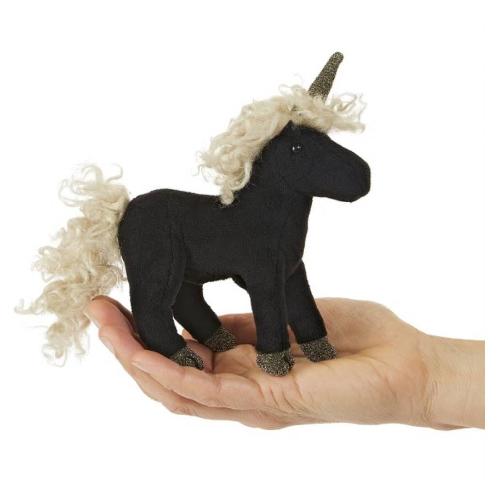 Folkmanis - Folkmanis 2797 Fingerpuppe Black Unicorn