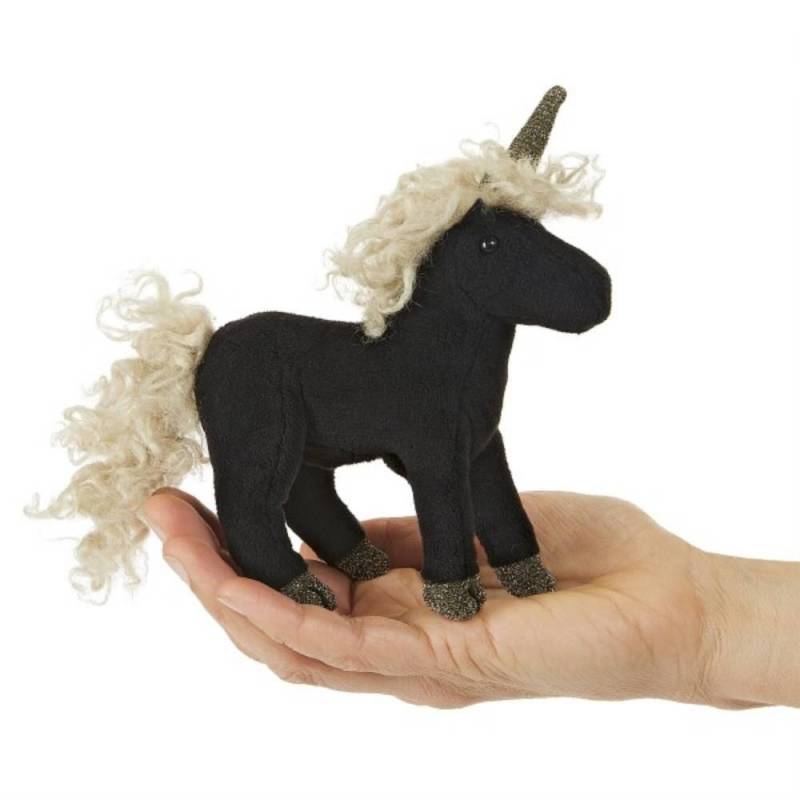 Folkmanis - Folkmanis 2797 Fingerpuppe Black Unicorn Folkmanis - Folkmanis 2797 Fingerpuppe Black Unicorn