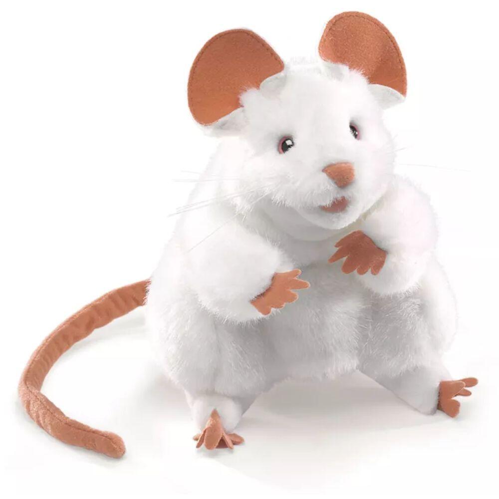 Folkmanis - Folkmanis Puppets Handpuppe Maus weiß