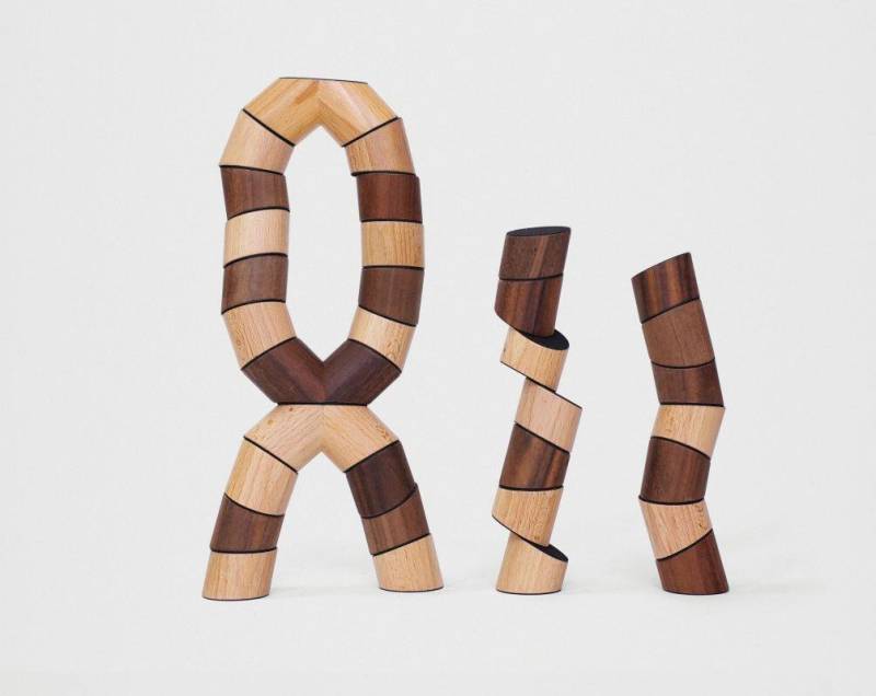 Frechling - Stapelspiel LOGGOS Buche-Nuss L (30 Loggos + 3 Y-Steine)