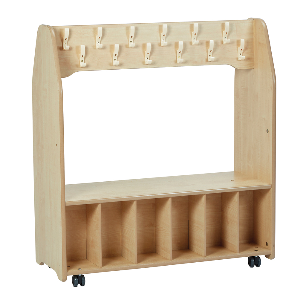 Freistehender mobiler Garderobenwagen