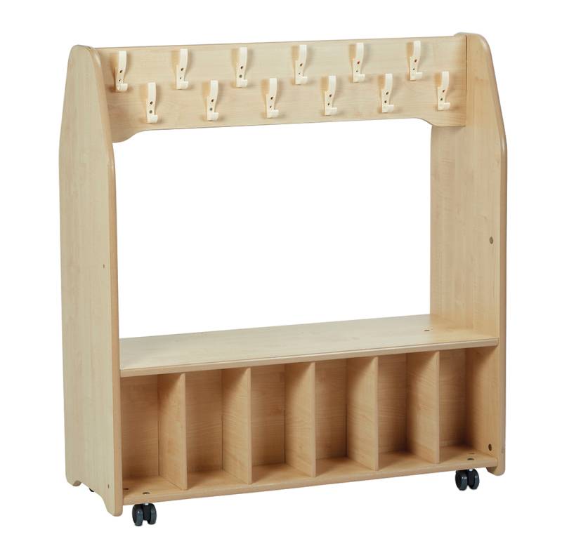 Freistehender mobiler Garderobenwagen