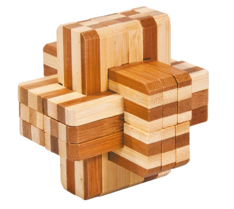 Fridolin - Bambus Knobelspiel Block-Kreuz