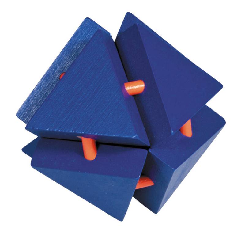Fridolin - FRIDOLIN IQ-Test Holzpuzzle farbig Magische Dreiecksbox blau/orange Fridolin - FRIDOLIN IQ-Test Holzpuzzle farbig Magische Dreiecksbox blau/orange