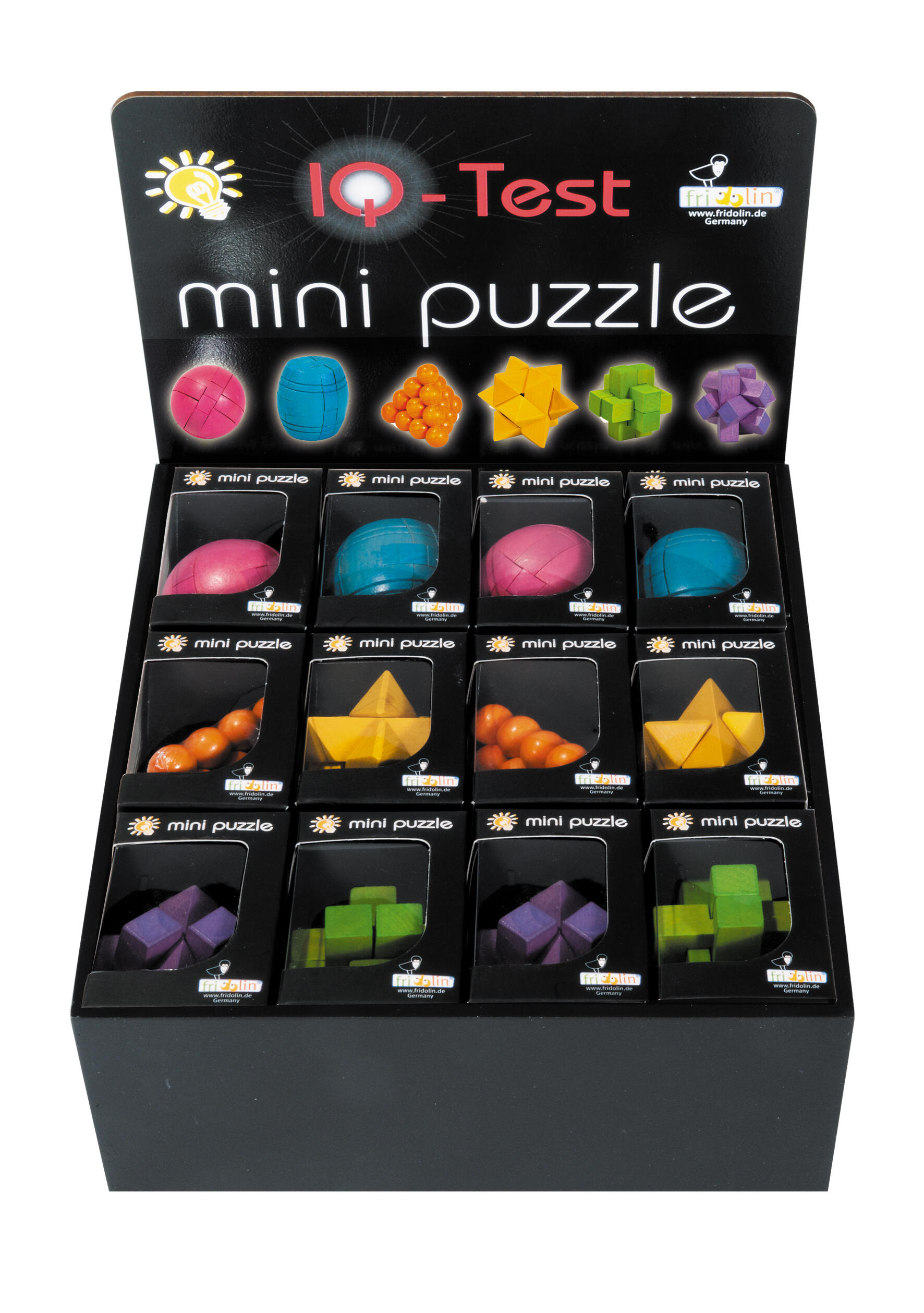 Fridolin - Holzpuzzle bunt - 1 Stück. Preis pro Stück, Farbe nicht wählbar