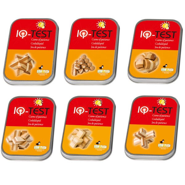 Fridolin IQ Test Bambuspuzzle in der Dose Sparpaket 3