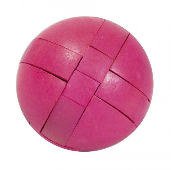 Fridolin IQ Test Holzpuzzle "Kugel - magenta"
