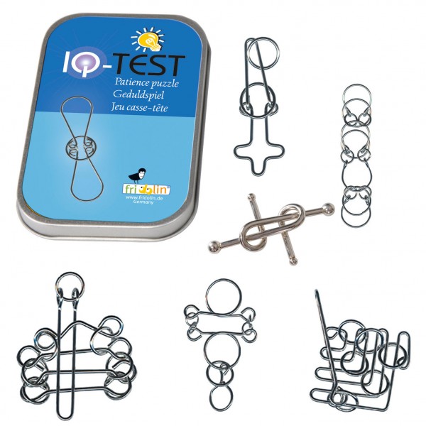 Fridolin IQ Test Metallpuzzle in der Dose Sparpaket