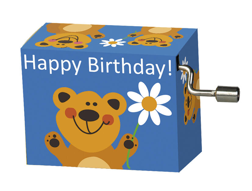 Fridolin - Spieluhr, Happy Birthday, Bär mit Blume Fridolin - Spieluhr, Happy Birthday, Bär mit Blume