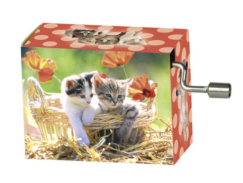 Fridolin - Spieluhr, La Le Lu, Tierkinder, Katzen im Korb Fridolin - Spieluhr, La Le Lu, Tierkinder, Katzen im Korb