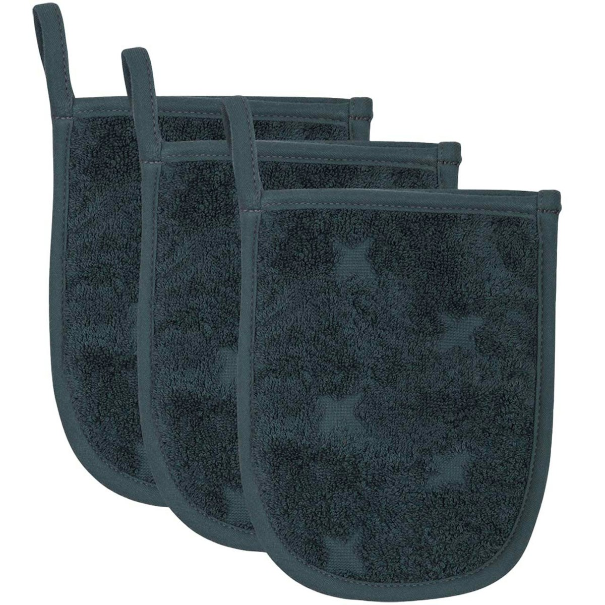 Frottee Waschhandschuh 3er-Pack navy