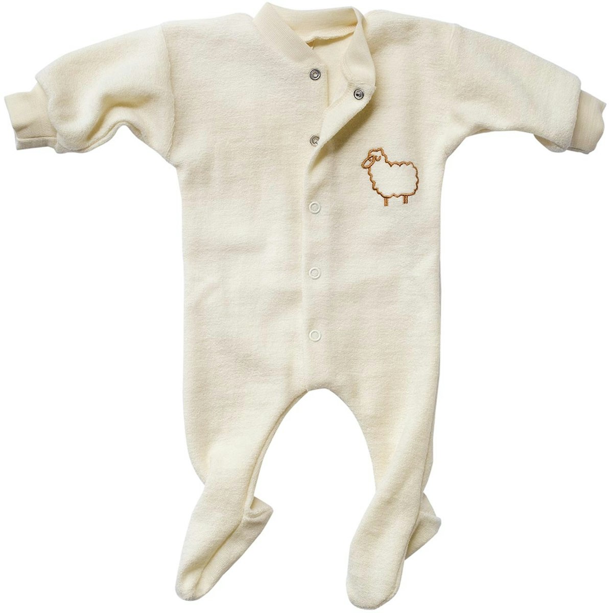 Frühchen Schlafanzug Frottee Strampler natur 56