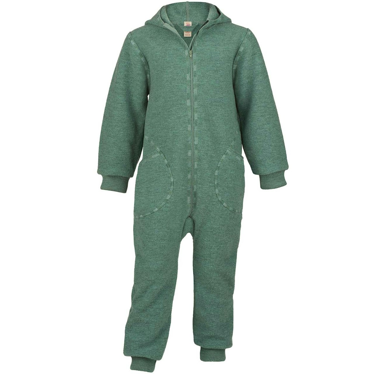 Frühjahr-Sommer Overall aus Wollwalk in jade melange 92