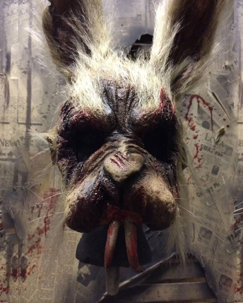 Furchterregende Zombie Hasenmaske Furchterregende Zombie Hasenmaske
