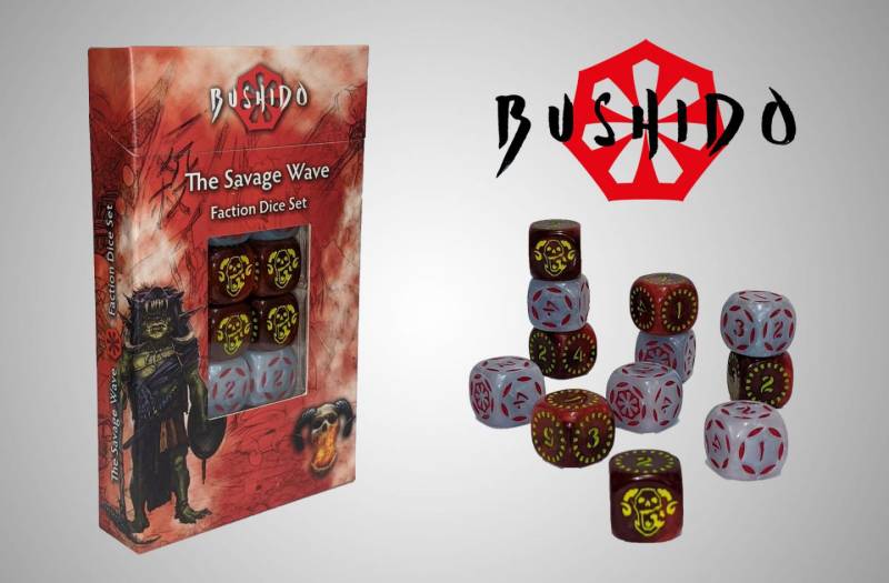 GCT Bushido Savage Wave Faction Dice Set Tabletop Spiel Würfel Set GCT Bushido Savage Wave Faction Dice Set Tabletop Spiel Würfel Set