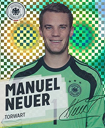 GLITZER KARTE / REWE DFB WM 2014 Manuel Neuer Nr. 1 / 34 Sammelkarte Sticker