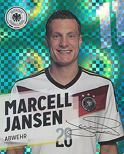 GLITZER KARTE / REWE DFB WM 2014 Marcell Jansen Nr. 11 / 34 Sammelkarte Sticker