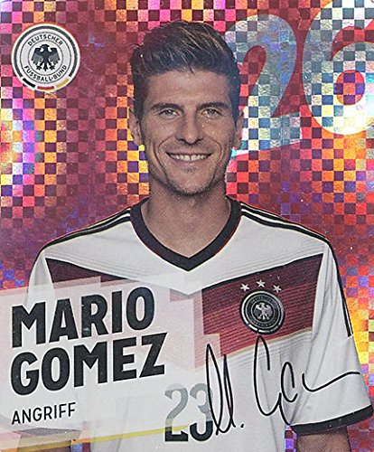 GLITZER KARTE / REWE DFB WM 2014 Mario Gomez Nr. 26 / 34 Sammelkarte Sticker