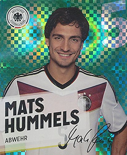 GLITZER KARTE / REWE DFB WM 2014 Mats Hummels Nr. 5 / 34 Sammelkarte Sticker