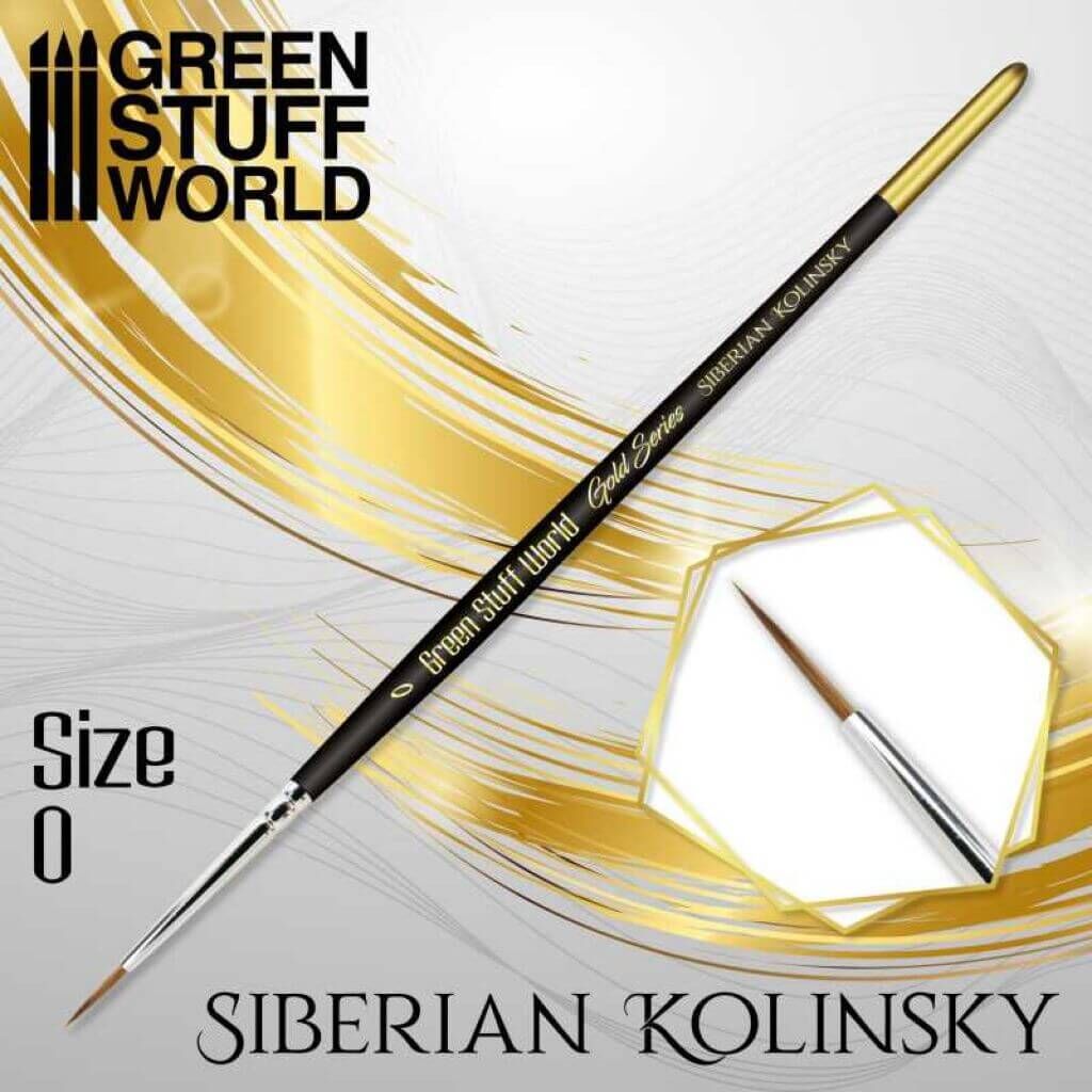 GOLD SERIES Siberian Kolinsky Pinsel - Größe 0
